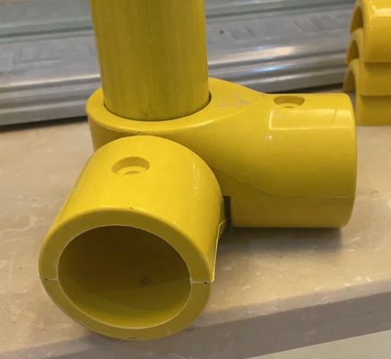 Fittings GRP giallo per manubrio Elbow Tee Cross Angle Tube Connector per sistema di manubrio