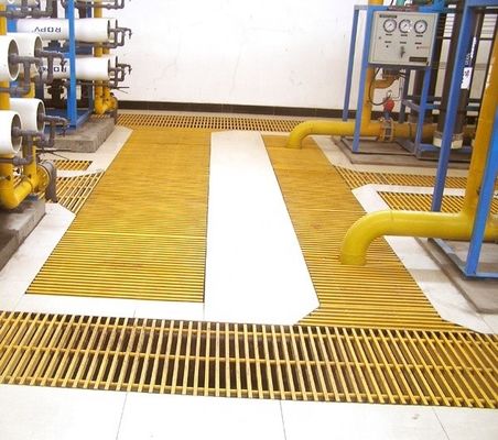 Copertura di griglia di scarico di FRP antiscivolo con resistenza chimica e servizio di taglio