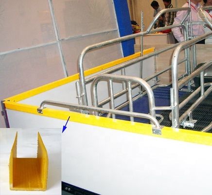 Tecnica di pultrusione in fibra di vetro GFRP canale C per la protezione/coperta dei bordi di una tavola di 30 mm
