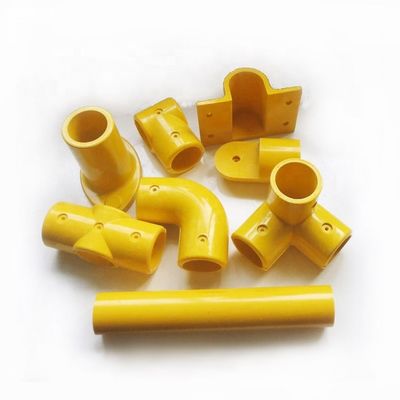 Servizio di taglio offerto Recinzione di sicurezza per corrimano in FRP industriale con rotaia rotonda in GFRP da 36 mm