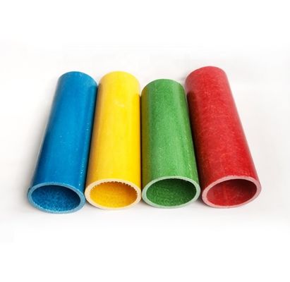 Colori personalizzati Tubi cavi rotondi compositi pultrudati in fibra di vetro liscia per il mercato