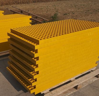 Griglie di pavimento di GRP/Fibra di vetro stampate per pavimenti per autolavaggio facili da pulire e da mantenere