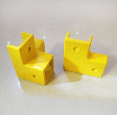 Giallo 50mm FRP 3 Way 4 Way Fittings/Connector per recinzioni quadrate rotonde in fibra di vetro/accessori a manubrio