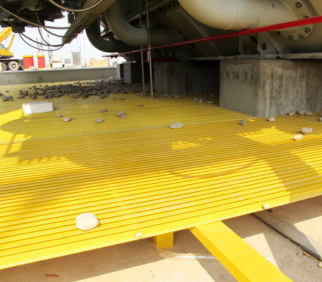 Griglie per pavimenti in fibra di vetro in FRP ad alte prestazioni di carico con tecnologia pultrudata