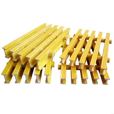 Griglia composita in fibra di vetro FRP di maggiore resistenza con lunghezza personalizzata da 25 mm a 65 mm