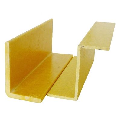 Sezione angolare cava di plastica rinforzata in fibra di vetro pultrudata per colonna di sostegno strutturale