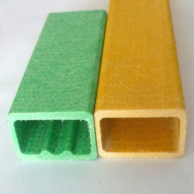 Profili di tubi rettangolari di plastica rinforzati di fibra di vetro per anticorrosione industriale
