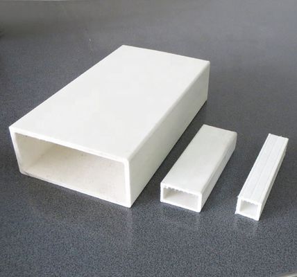 Listo delle dimensioni dei tubi rettangolari di plastica composita in fibra di vetro FRP a alta resistenza per strutture