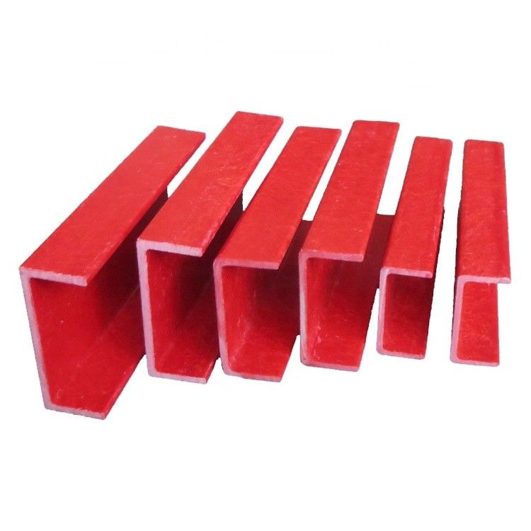Profili di canale C di plastica rinforzata in fibra di vetro resistente alla corrosione chimica per esterni